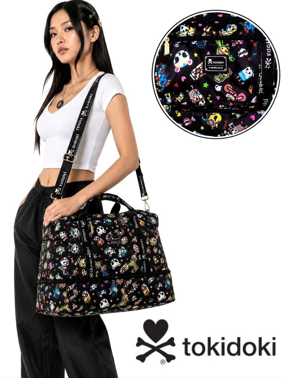 XXL TOKIDOKI Ultimate Travel Bag OVERSIZED Weekender LUGGAGE + MAKE-UP BAG